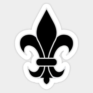 fleur de lis (black) Sticker